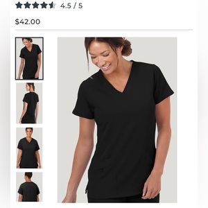 Jockey black scrubs set . Small top and xsp pants.